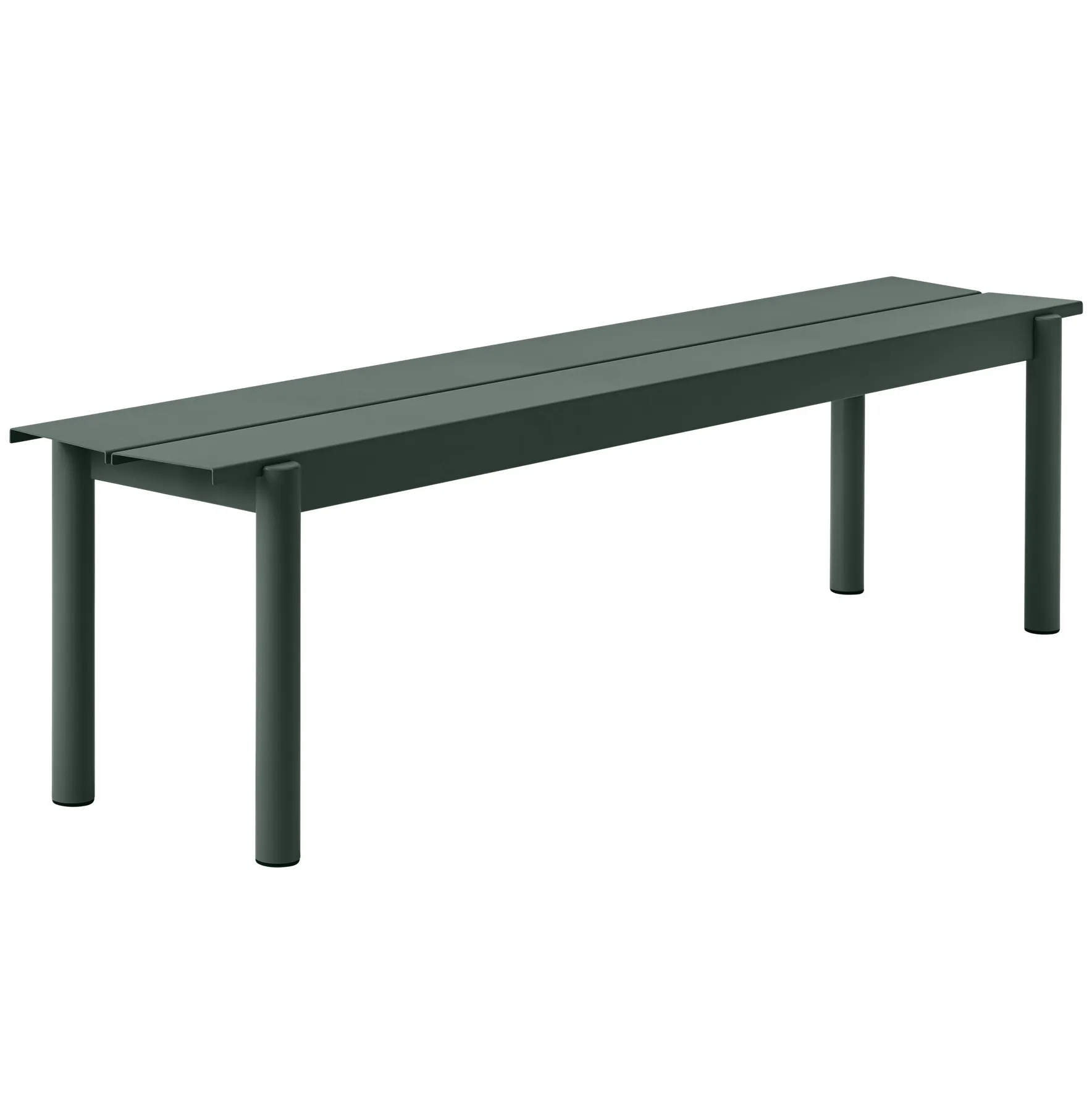 Panchina Linear Steel 170x34 cm, Dark green Muuto
