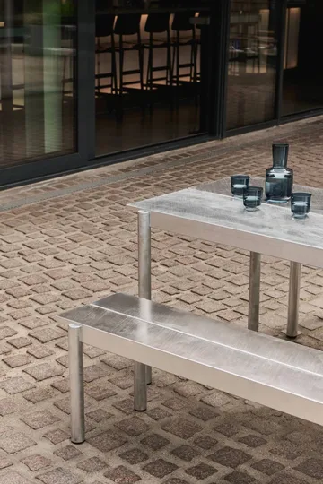 Panchina Linear Steel 170x34 cm - Warm galvanized steel - Muuto