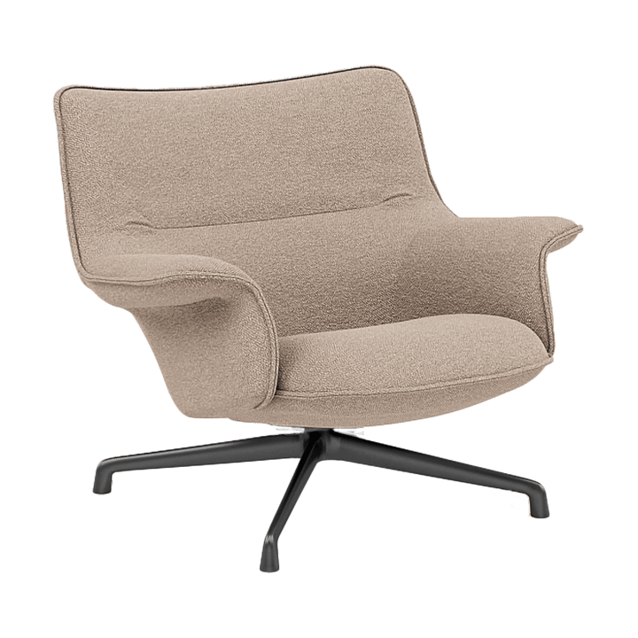 Poltrona Doze bassa con base girevole - Hearth 6 Antracite/nero - Muuto