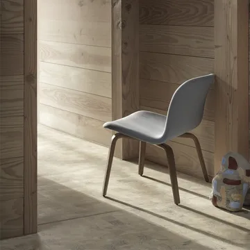 Poltrona lounge imbottita Visu - Steelcut trio 515, rovere - Muuto