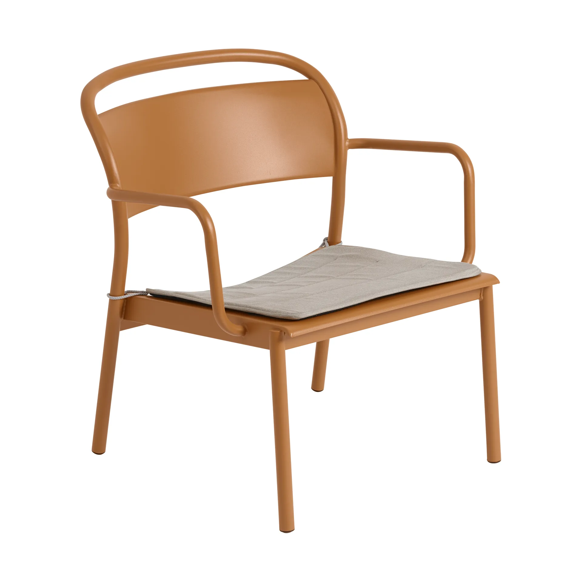 Poltrona lounge Linear Steel, Arancione bruciato Muuto