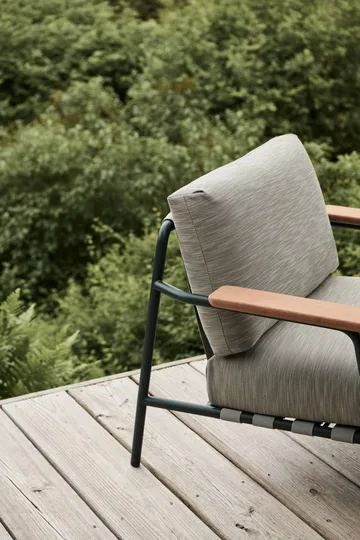 Poltrona lounge Settle Lounge Chair - Ribbed Weave 2 Dark green - Muuto
