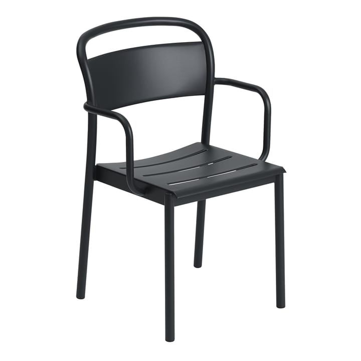 Poltroncina con braccioli Linear Steel - Black - Muuto