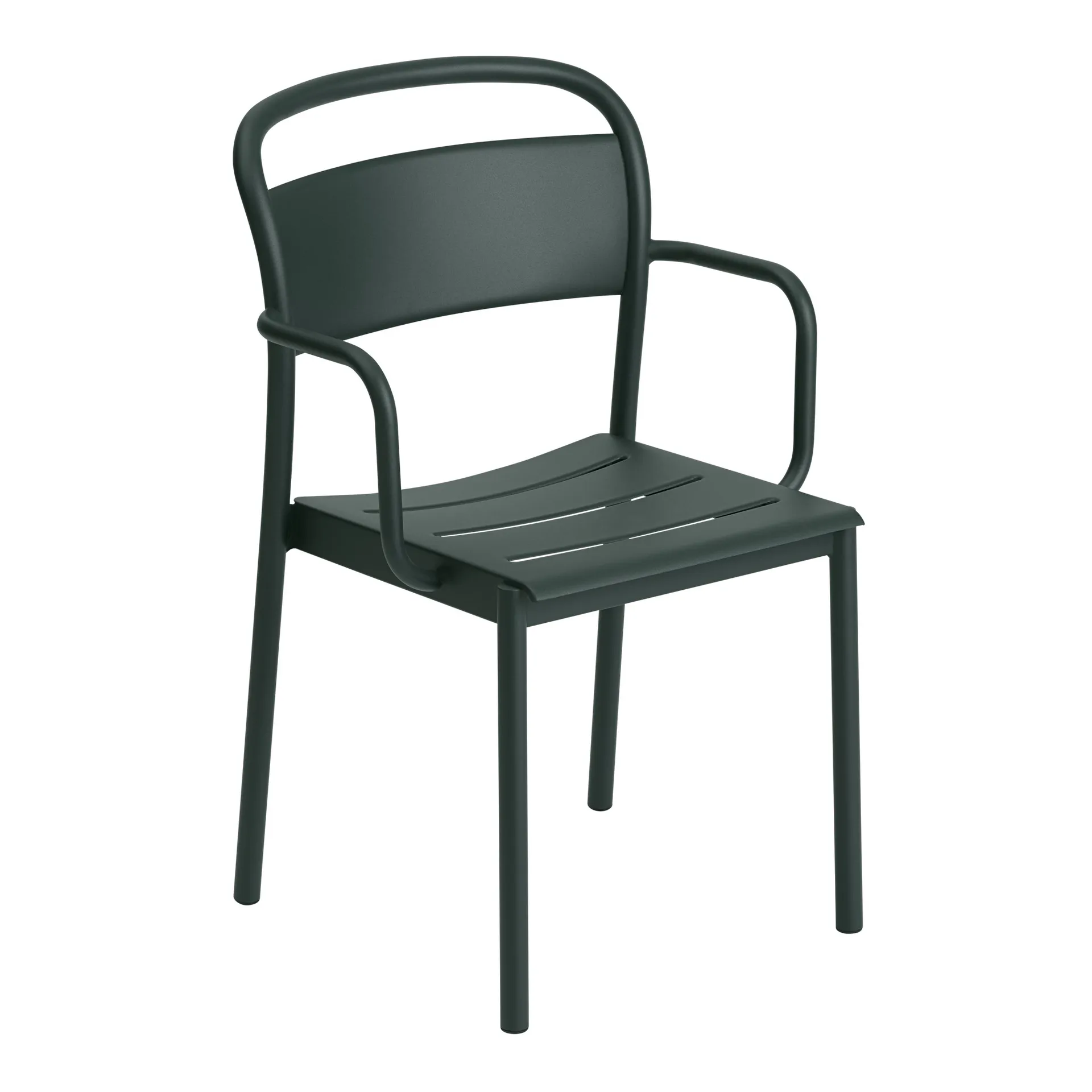 Poltroncina con braccioli Linear Steel, Dark green Muuto