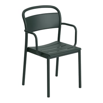Poltroncina con braccioli Linear Steel - Dark green - Muuto
