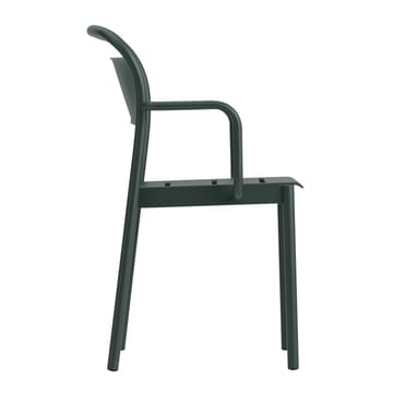 Poltroncina con braccioli Linear Steel - Dark green - Muuto