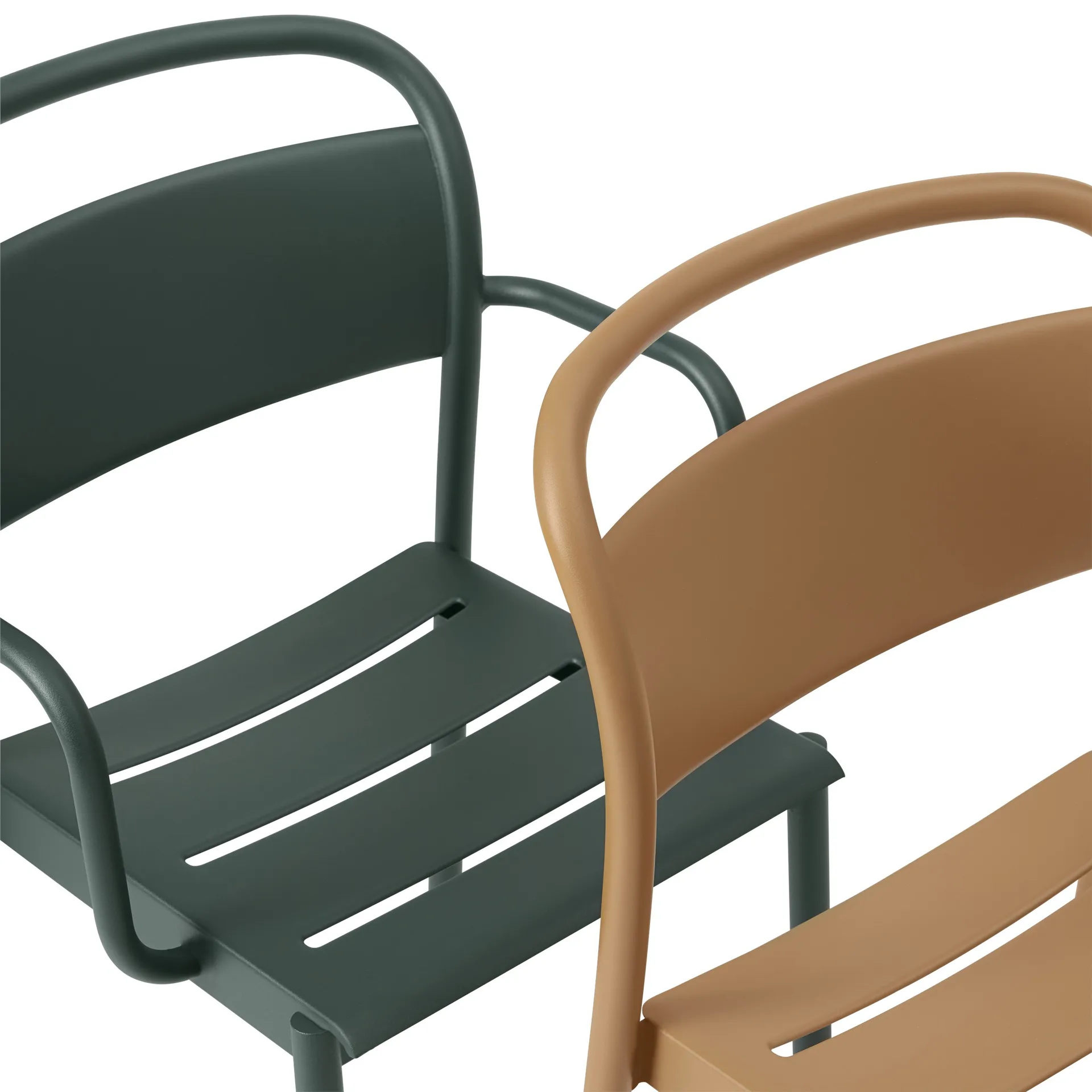 Poltroncina con braccioli Linear Steel, Dark green Muuto