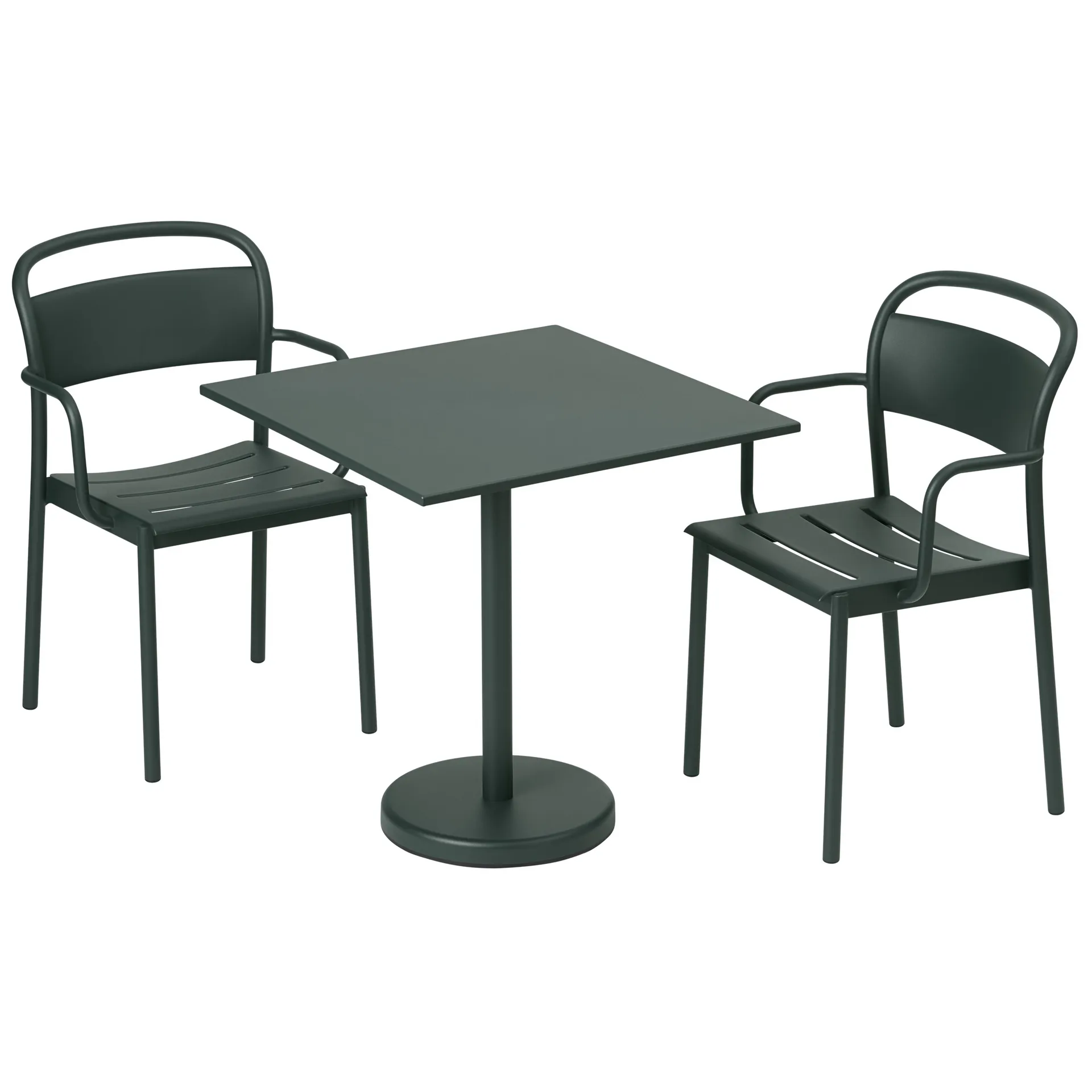 Poltroncina con braccioli Linear Steel, Dark green Muuto