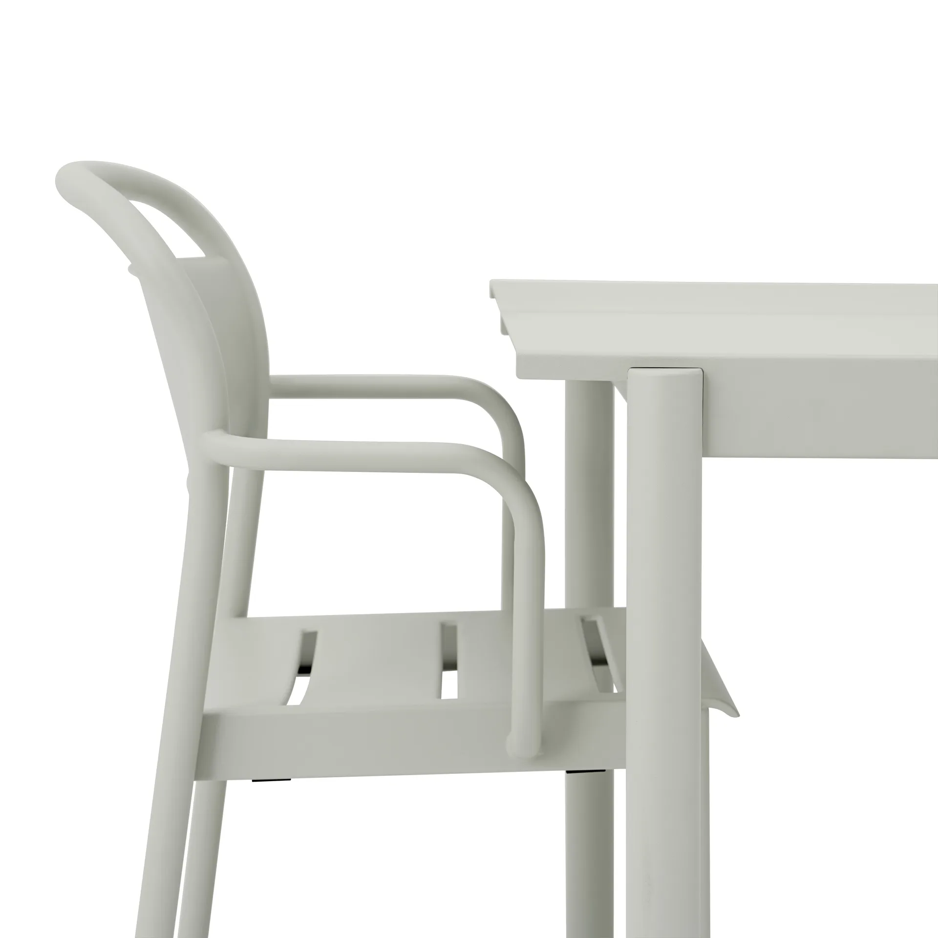 Poltroncina con braccioli Linear Steel, Grey (RAL 7044) Muuto