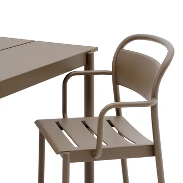 Poltroncina con braccioli Linear Steel - Taupe - Muuto