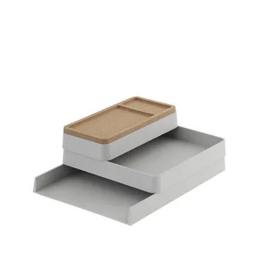 Portaoggetti Arrange Desktop - grigio, configurazione 1 - Muuto