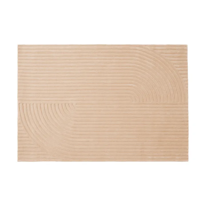 Relevo Rug Quattro tappeto in lana - Light rose, 170x240 cm - Muuto