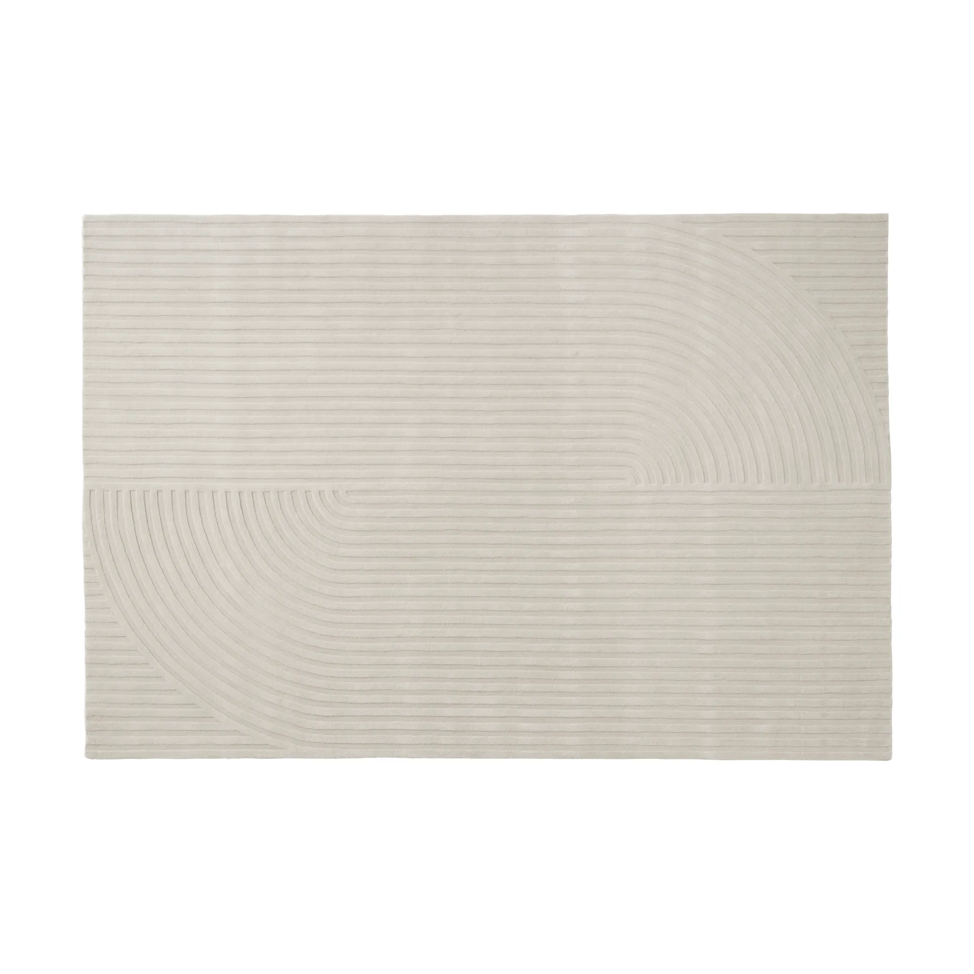 Relevo Rug Quattro tappeto in lana, Off white, 200x300 cm Muuto