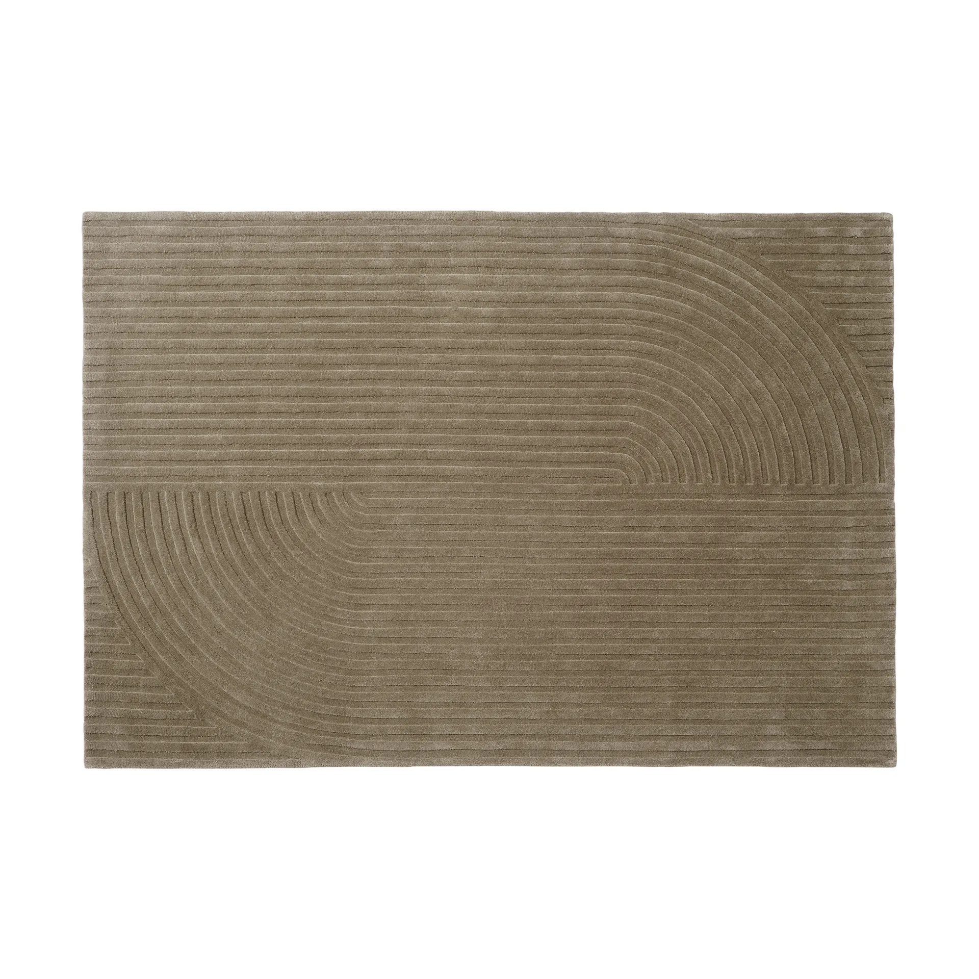 Relevo Rug Quattro tappeto in lana, Taupe, 170x240 cm Muuto
