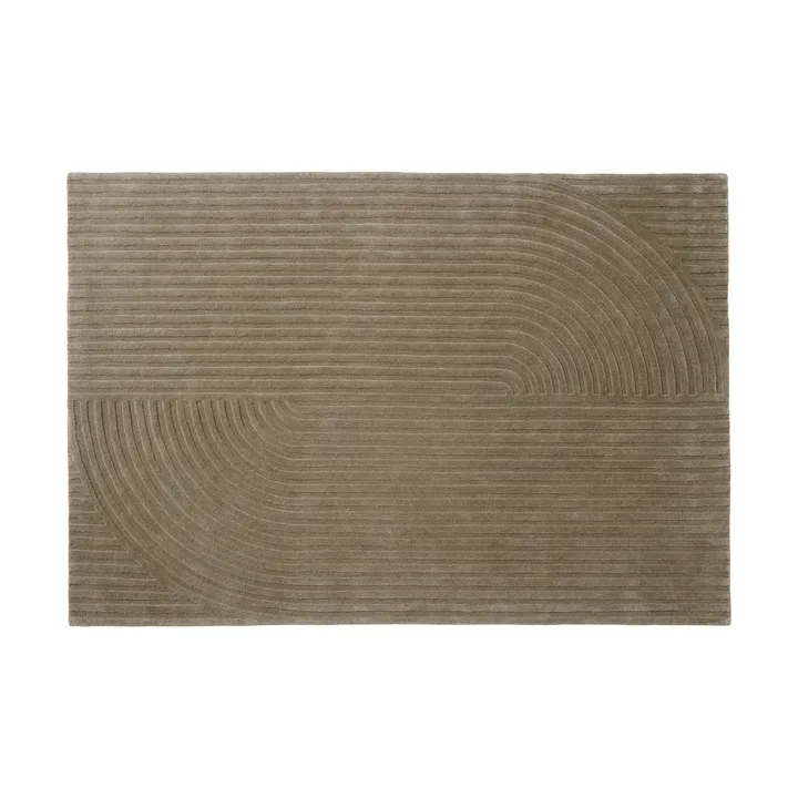 Relevo Rug Quattro tappeto in lana - Taupe, 170x240 cm - Muuto
