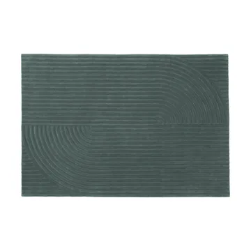 Relevo Rug Quattro tappeto in lana - Verde scuro, 170x240 cm - Muuto