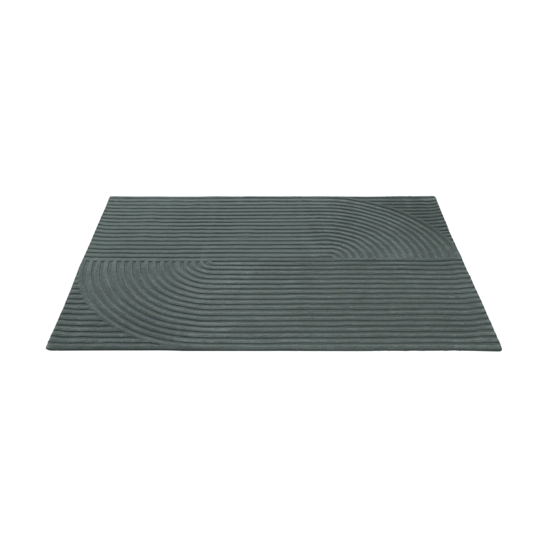 Relevo Rug Quattro tappeto in lana, Verde scuro, 170x240 cm Muuto