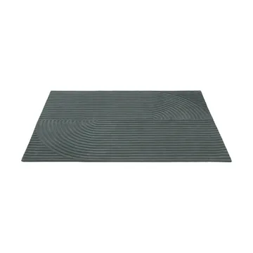 Relevo Rug Quattro tappeto in lana - Verde scuro, 170x240 cm - Muuto