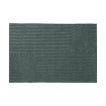 Relevo Rug Quattro tappeto in lana - Verde scuro, 200x300 cm - Muuto