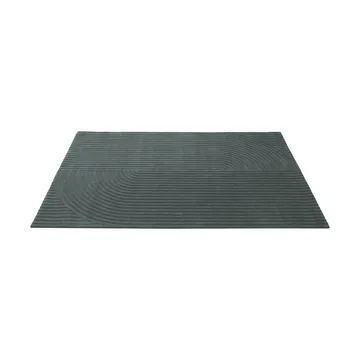 Relevo Rug Quattro tappeto in lana - Verde scuro, 200x300 cm - Muuto