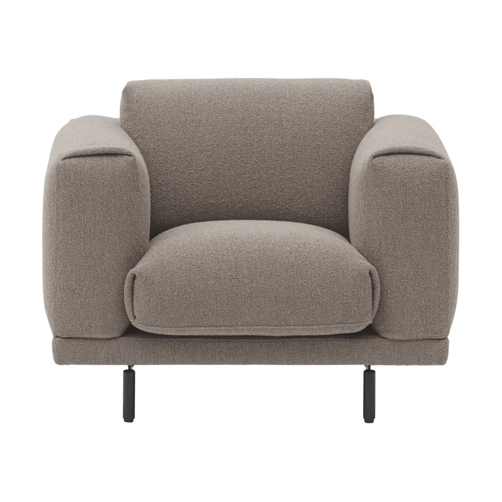 Rest Lounge Chair poltrona lounge, Hearth 6-gambe nere Muuto