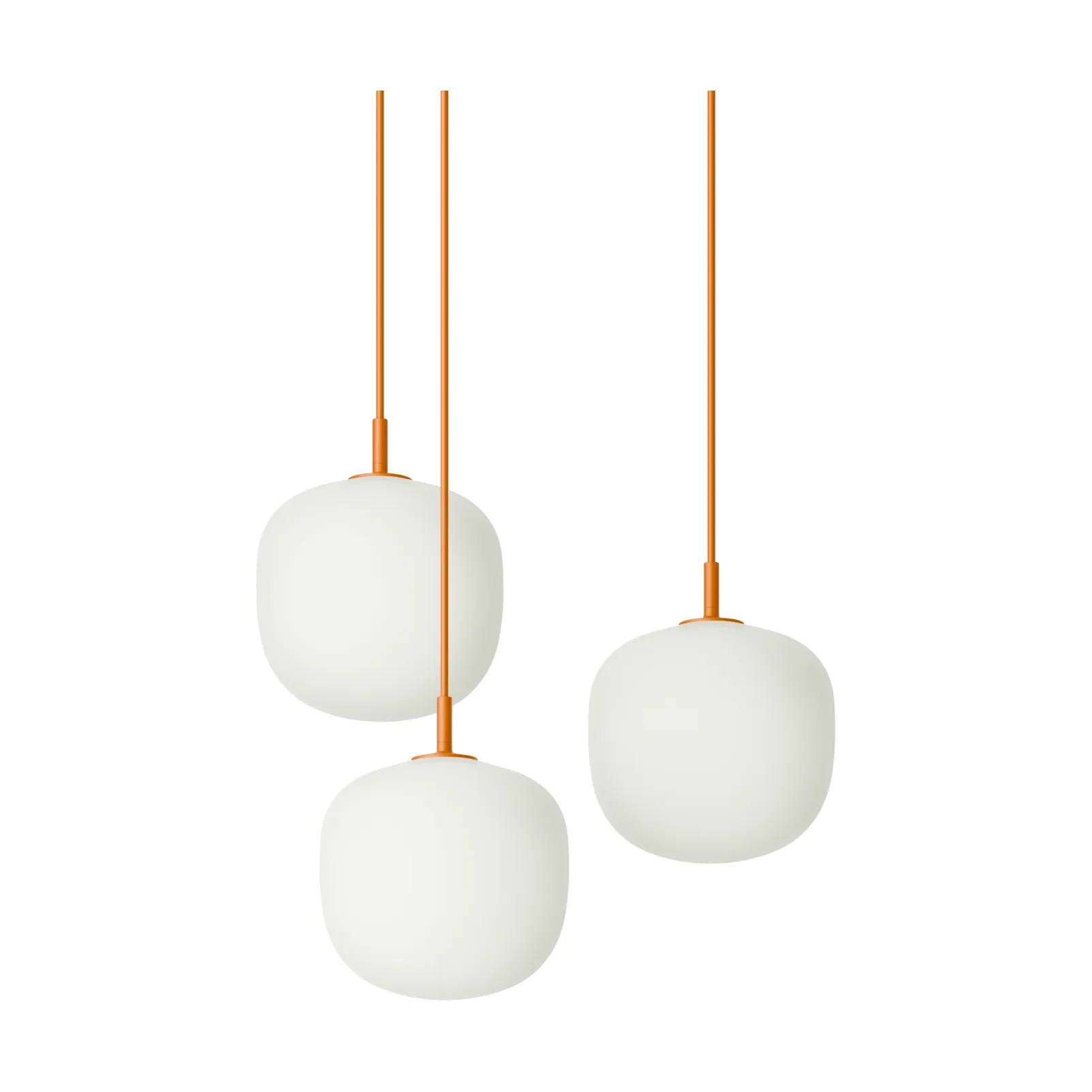 Rime Pendant Cluster 3 lampadario, Arancione, Ø18 cm Muuto