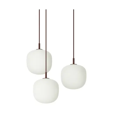 Rime Pendant Cluster 3 lampadario - Rosso intenso, Ø18 cm - Muuto