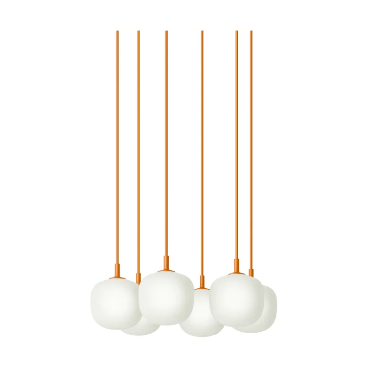 Rime Pendant Cluster 6 sospensione - Arancione, Ø12 cm - Muuto