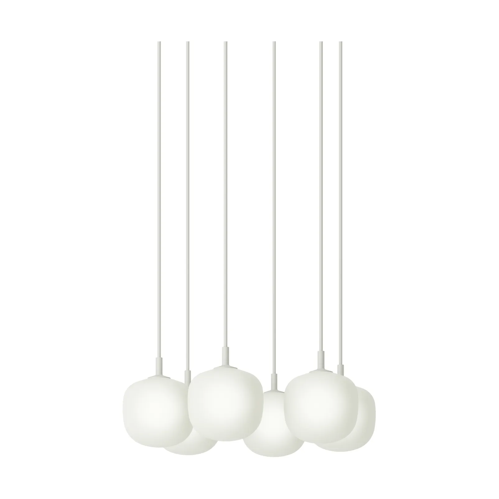 Rime Pendant Cluster 6 sospensione, Bianco, Ø12 cm Muuto
