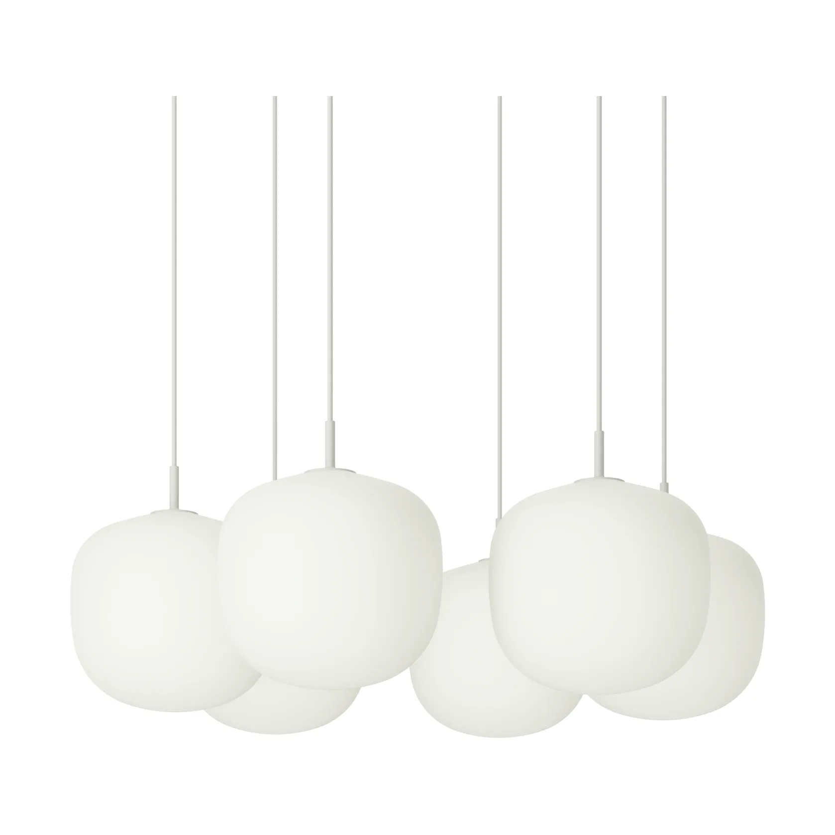 Rime Pendant Cluster 6 sospensione, Bianco, Ø25 cm Muuto