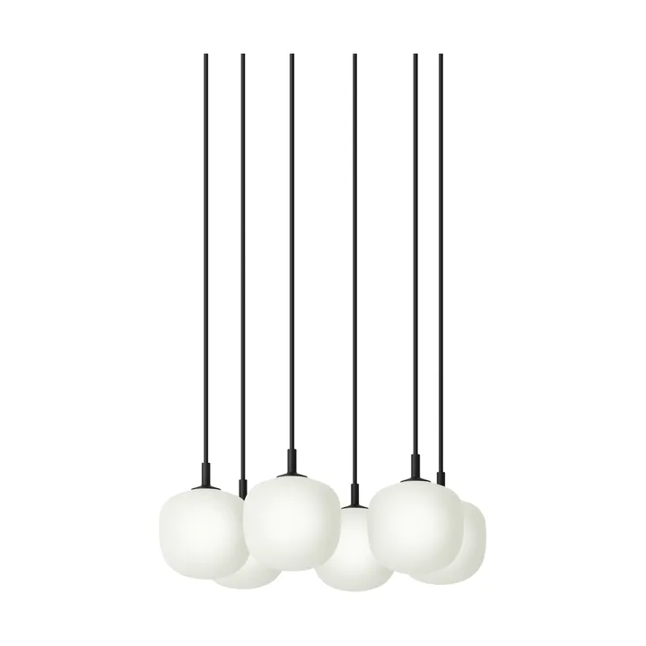 Rime Pendant Cluster 6 sospensione - Black, Ø12 cm - Muuto