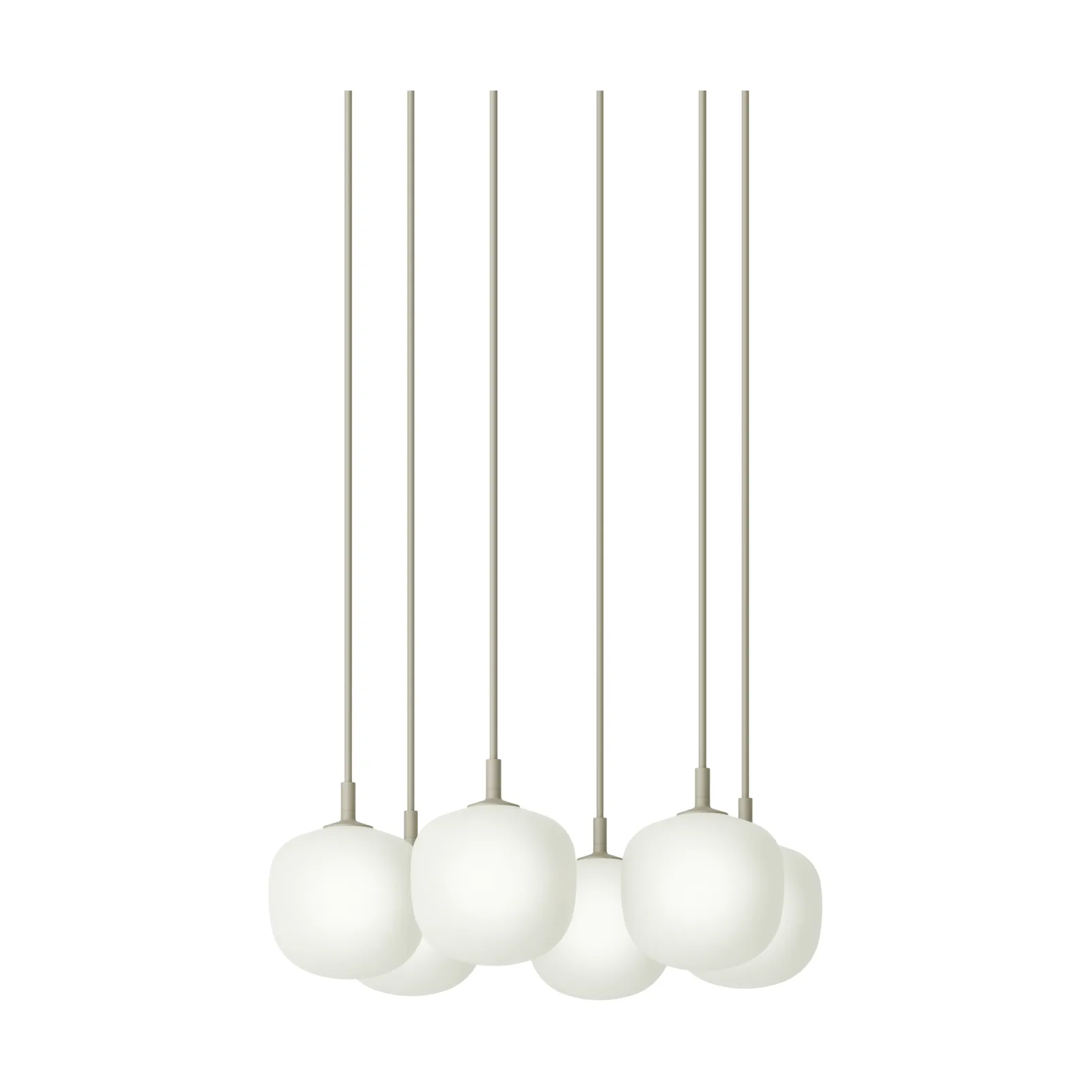 Rime Pendant Cluster 6 sospensione, Grigio, Ø12 cm Muuto