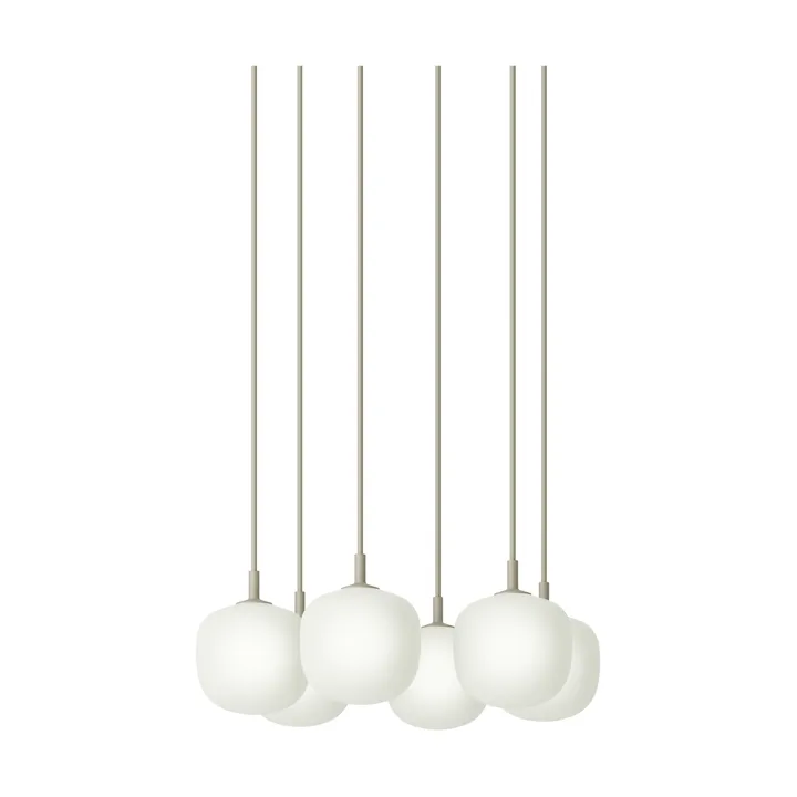 Rime Pendant Cluster 6 sospensione - Grigio, Ø12 cm - Muuto