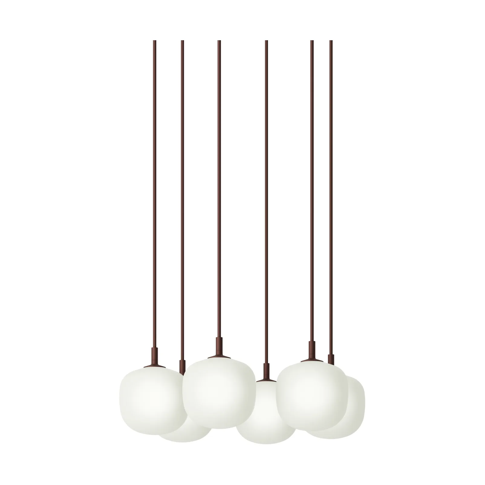 Rime Pendant Cluster 6 sospensione, Rosso intenso, Ø12 cm Muuto