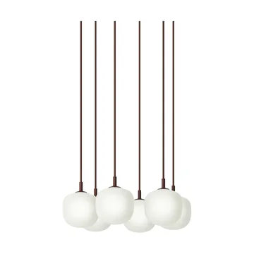Rime Pendant Cluster 6 sospensione - Rosso intenso, Ø12 cm - Muuto