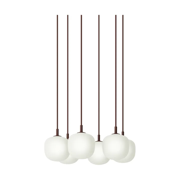 Rime Pendant Cluster 6 sospensione - Rosso intenso, Ø12 cm - Muuto