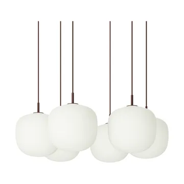 Rime Pendant Cluster 6 sospensione - Rosso intenso, Ø25 cm - Muuto