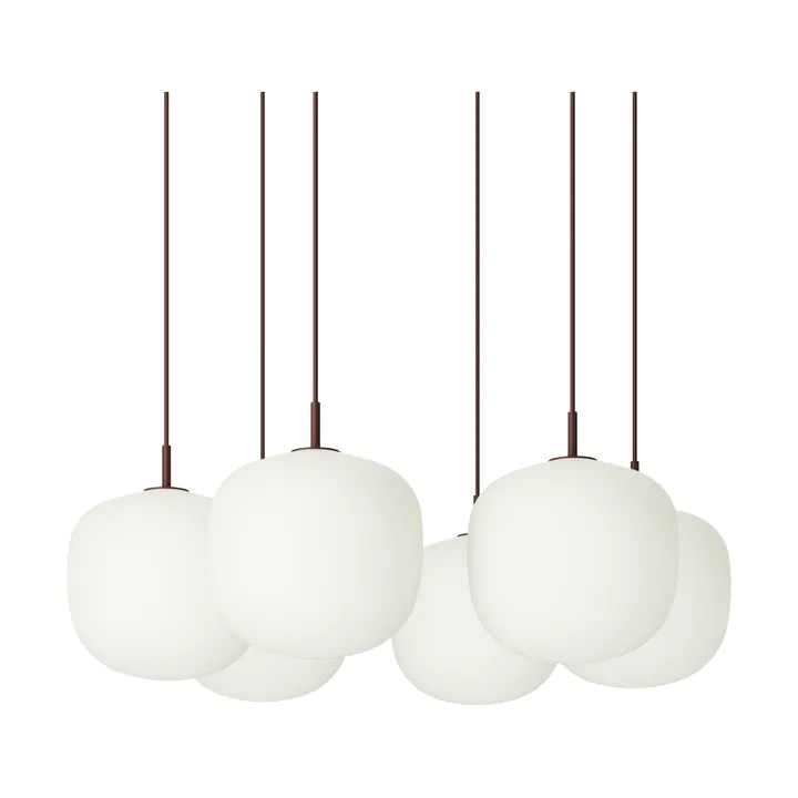 Rime Pendant Cluster 6 sospensione - Rosso intenso, Ø25 cm - Muuto