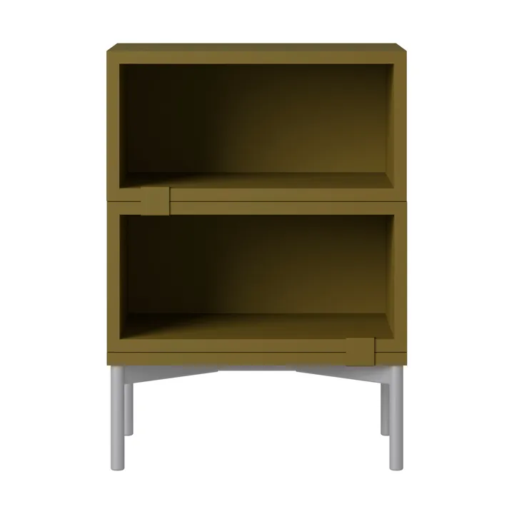 Scaffalatura Stacked comodino configurazione 1 - Marrone verde - Muuto