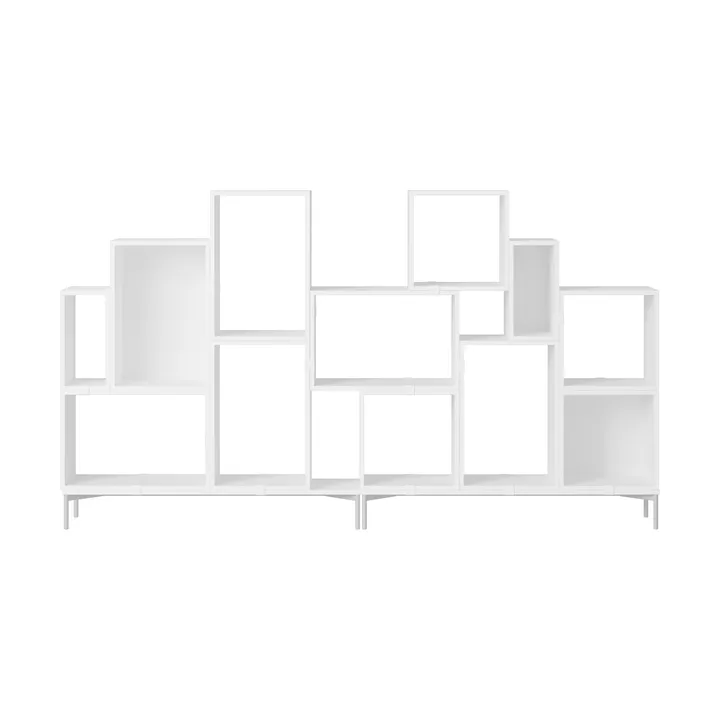 Scaffalatura Stacked libreria configurazione 3 - Bianco - Muuto
