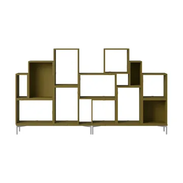 Scaffalatura Stacked libreria configurazione 3 - Marrone verde - Muuto