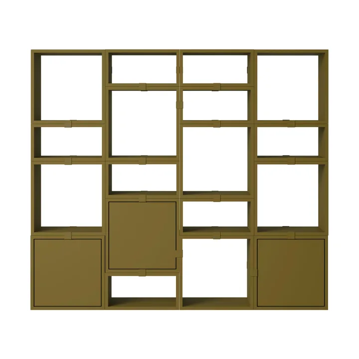 Scaffalatura Stacked libreria configurazione 4 - Marrone verde - Muuto