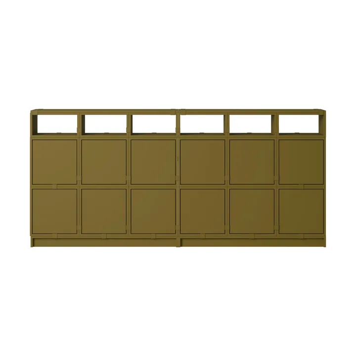 Scaffalatura Stacked sideboard configurazione 1 - Marrone verde - Muuto