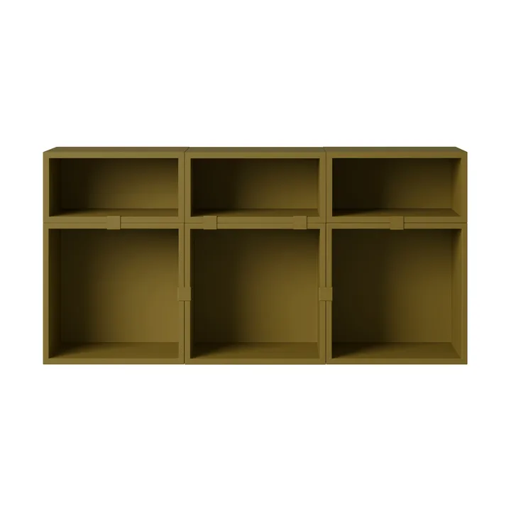 Scaffalatura Stacked sideboard configurazione 5 - Marrone verde - Muuto