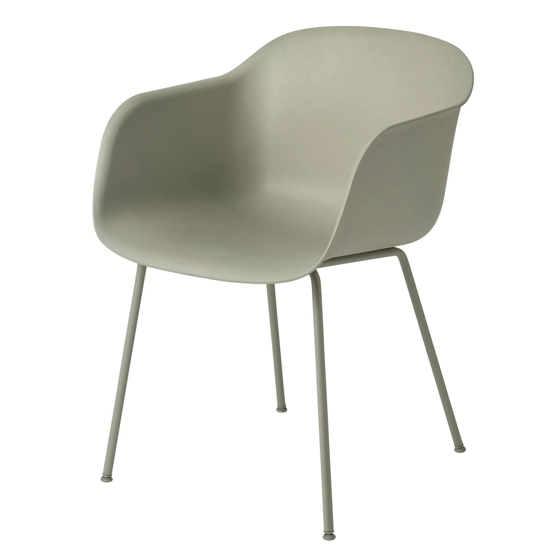 Sedia con braccioli Fiber Chair, Verde polvere, verde (plastica) Muuto