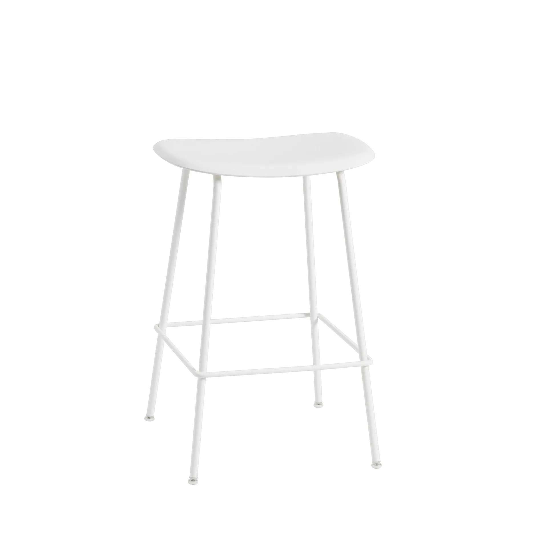 Sedia da bar Fiber Tube 65 cm, Bianco Muuto
