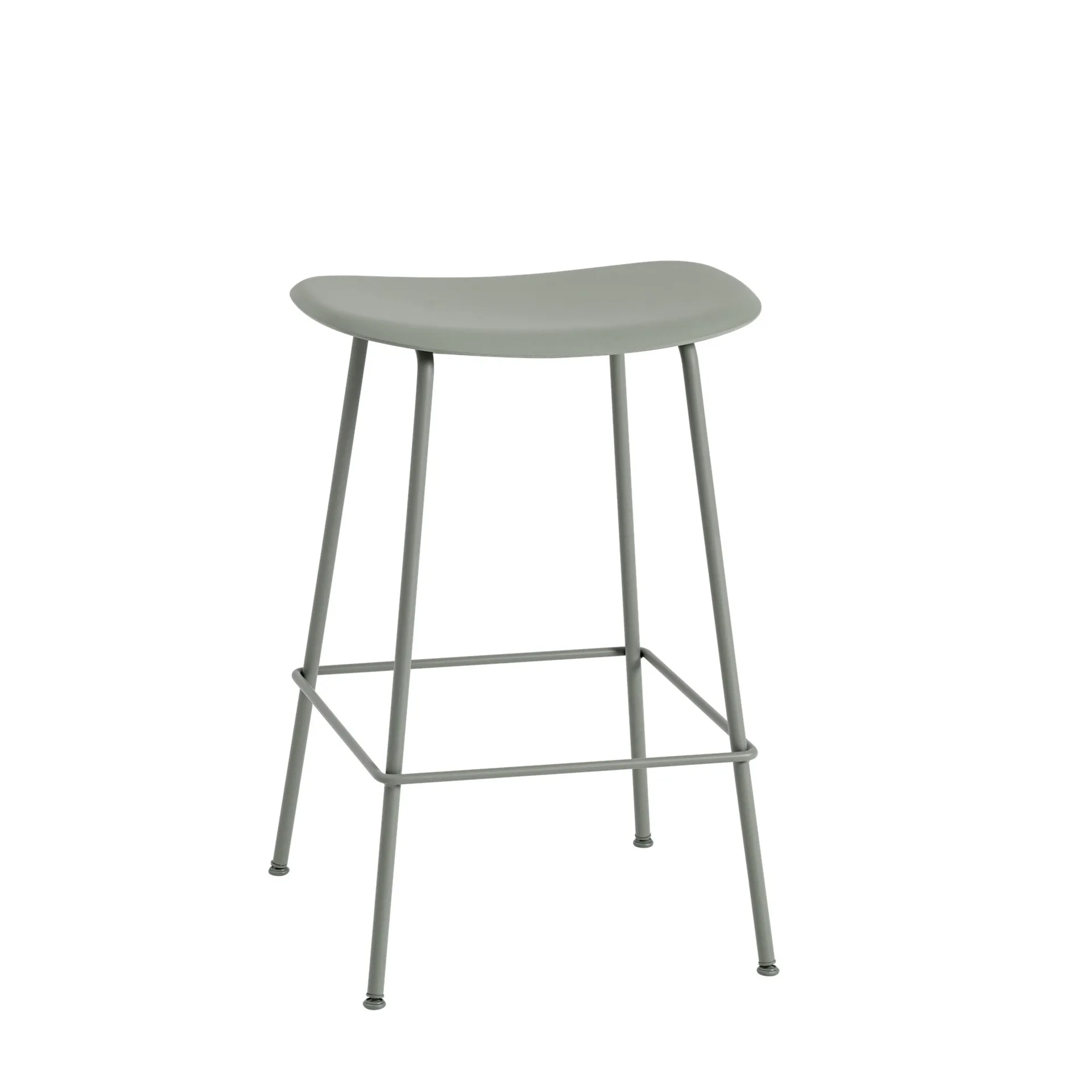 Sedia da bar Fiber Tube 65 cm, dusty green Muuto