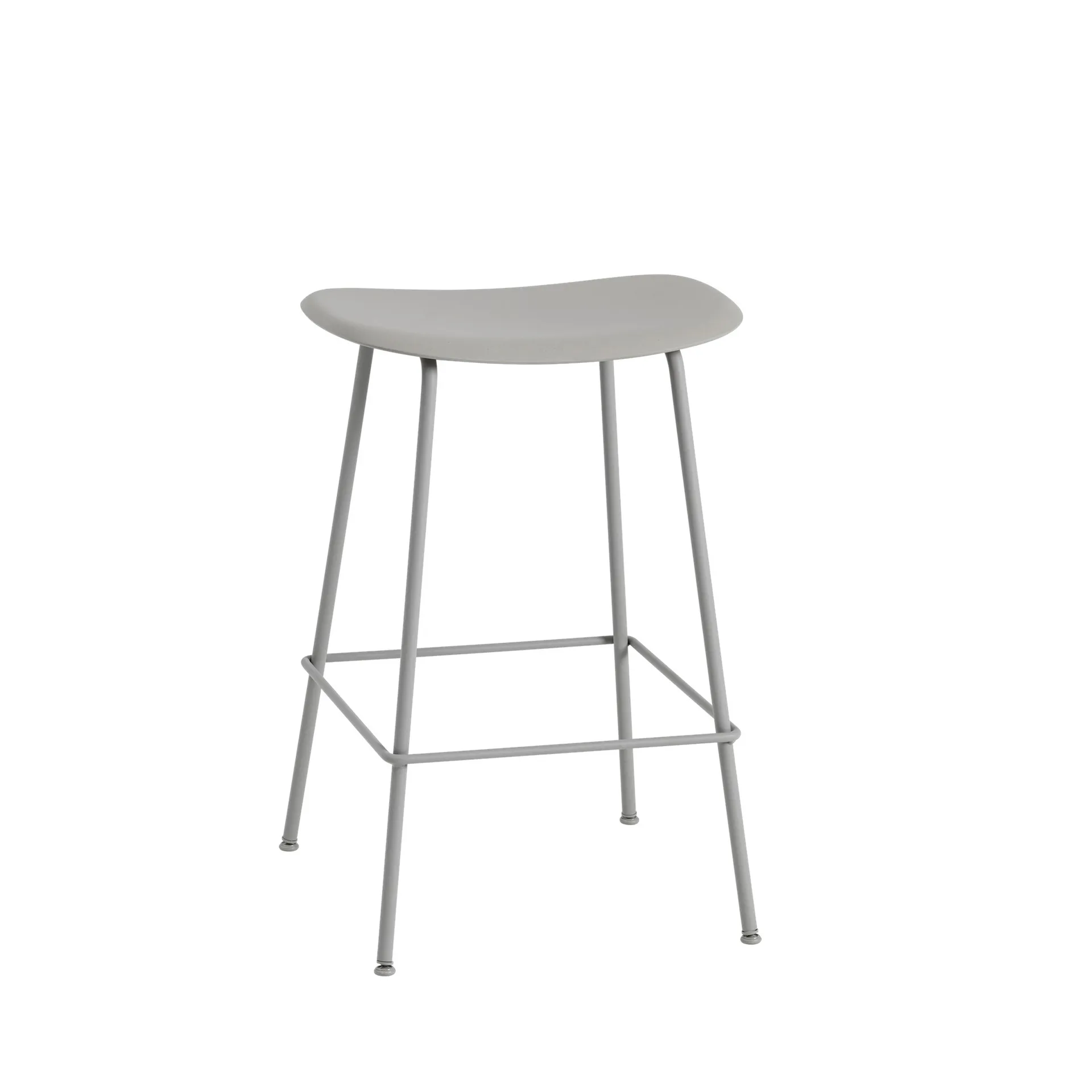 Sedia da bar Fiber Tube 65 cm, Grey-Grey Muuto