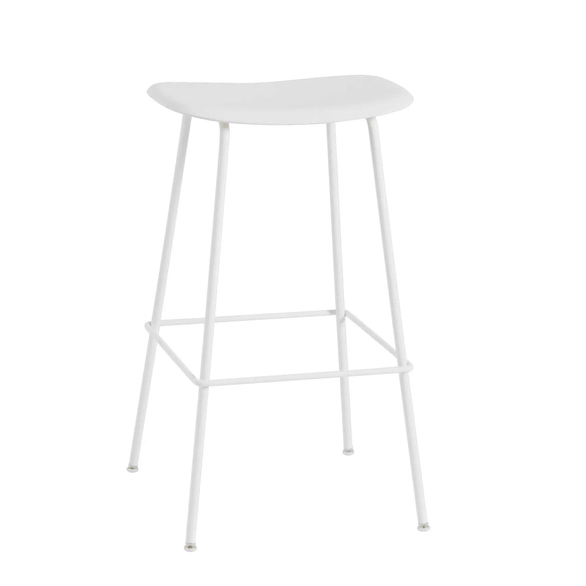 Sedia da bar Fiber Tube 75 cm, Bianco Muuto