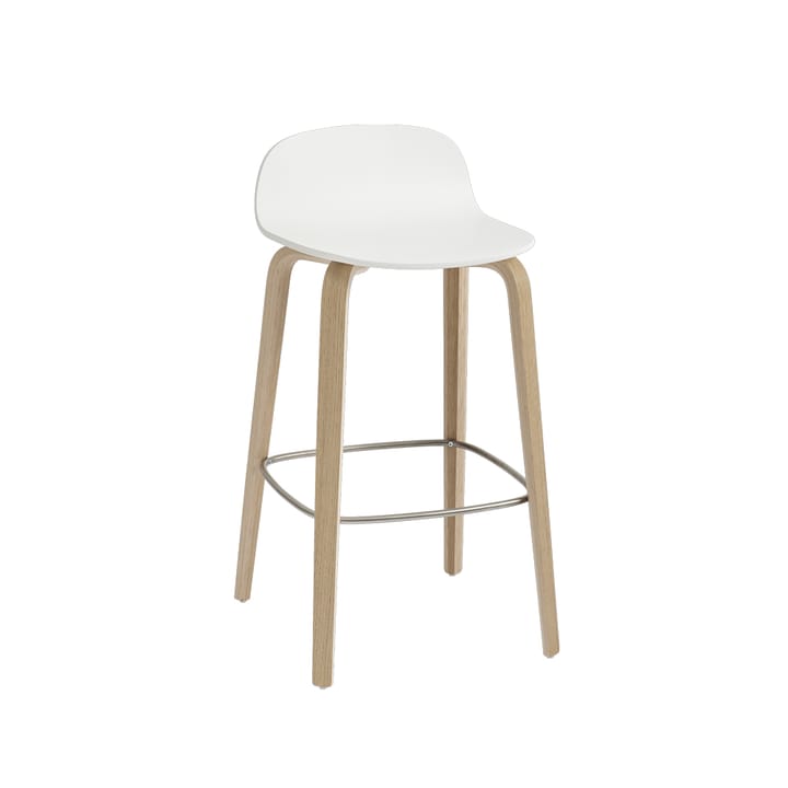 Sedia da bar Visu 65 cm - bianco, rovere - Muuto